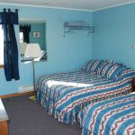 Blue motel room