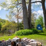 Firepit near the pond
